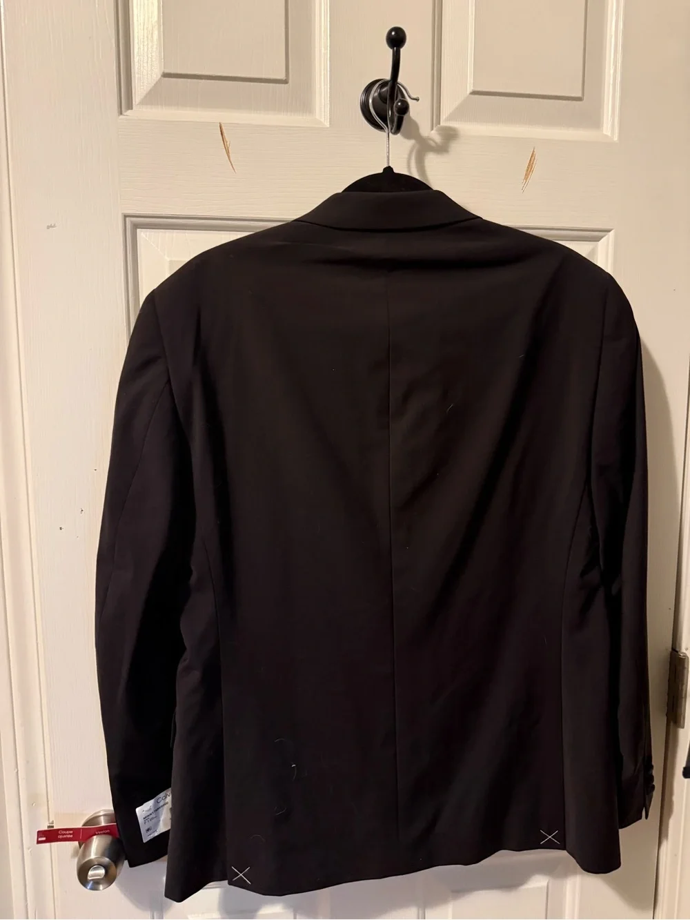 Calvin Klein Black Satin Lapel Tuxedo Jacket